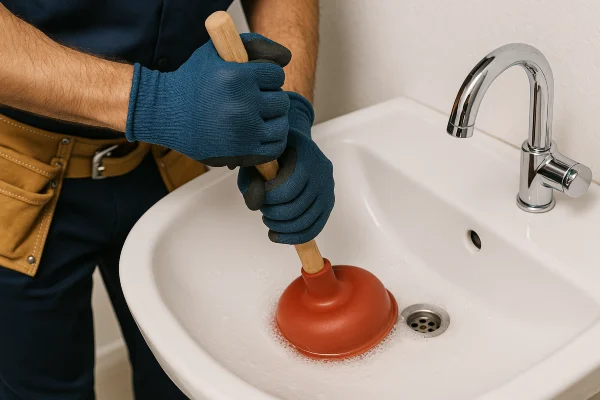 a male technician tightening a ball valve in Richardson, TX - Tankless Water Heater Installation a male technician tightening a ball valve in Richardson, TX - Tankless Water Heater Installation