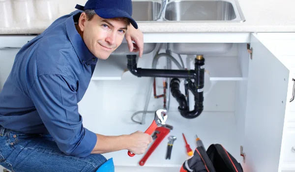 a plumbing technician with a tool belt in Richardson, TX - Toilet Replacement